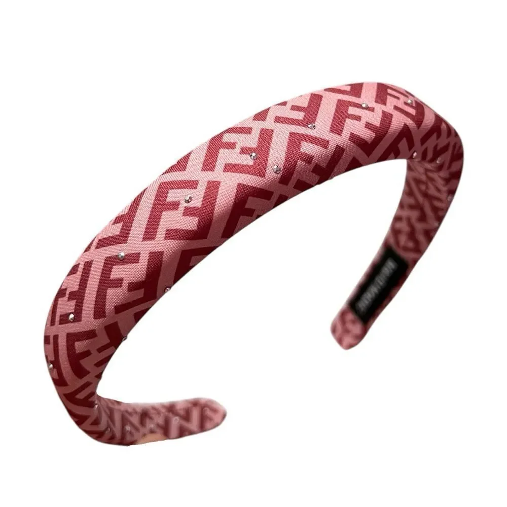 💎2/$30💎 Handmade Upcycled Designer Inspired Pink FF Patterned Headband